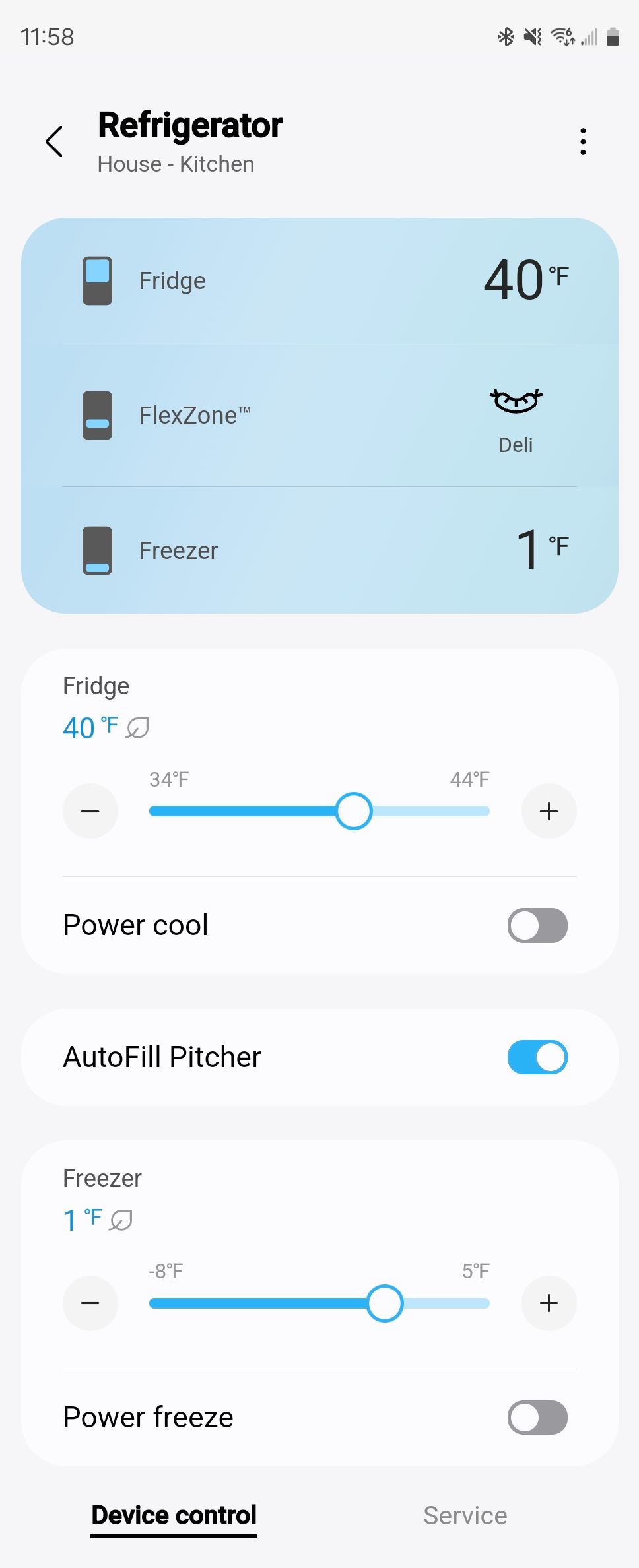 Управление холодильником в Samsung SmartThings.