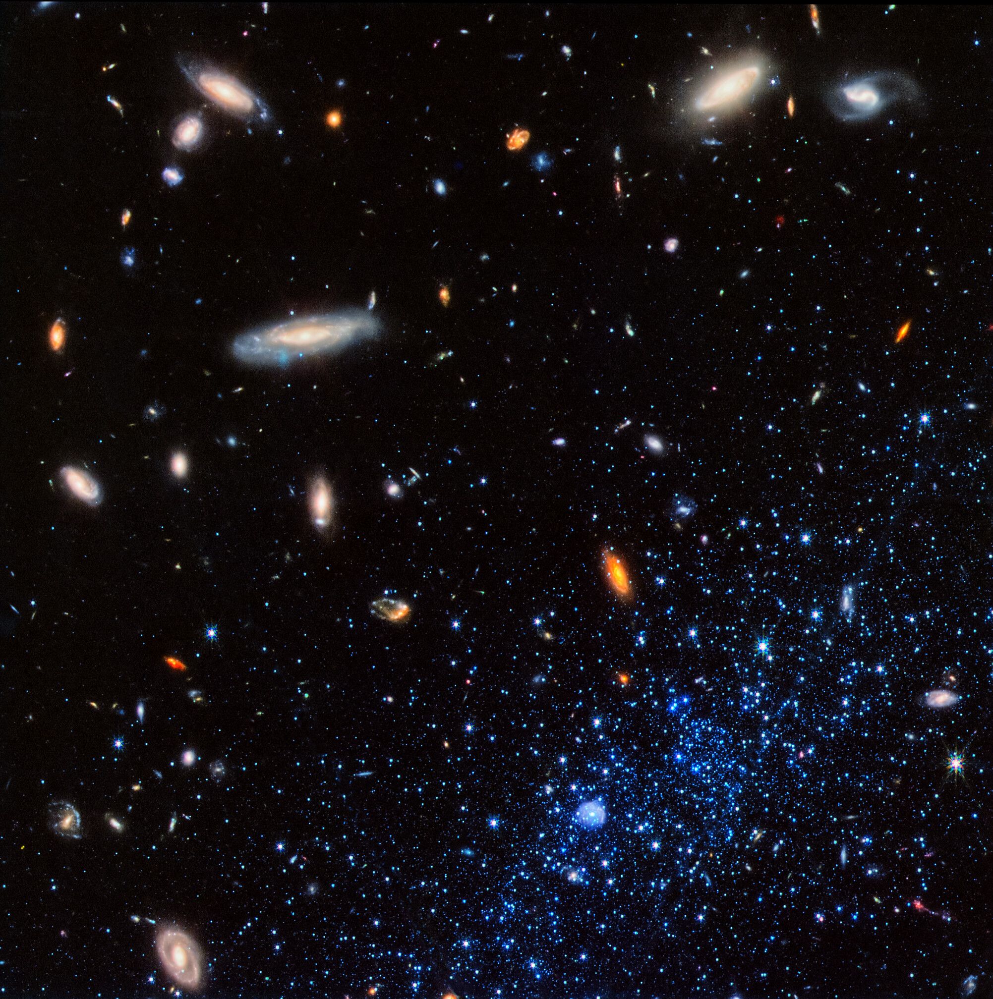 Dozens of galaxies photographed by the JWST. 