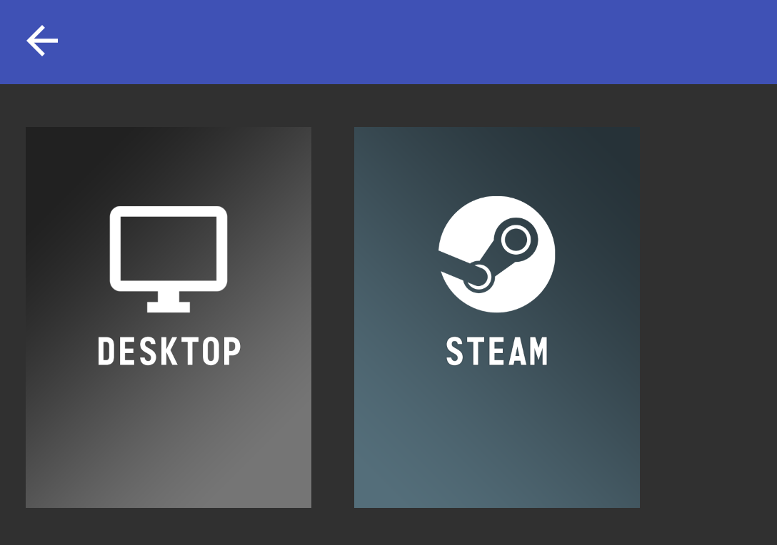 Moonlight streaming screen showing desktop and Steam icons. 