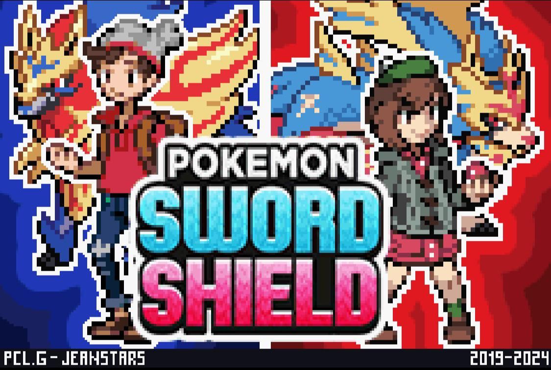 Title screen for Pokémon Sword and Shield Ultimate Plus ROM hack.