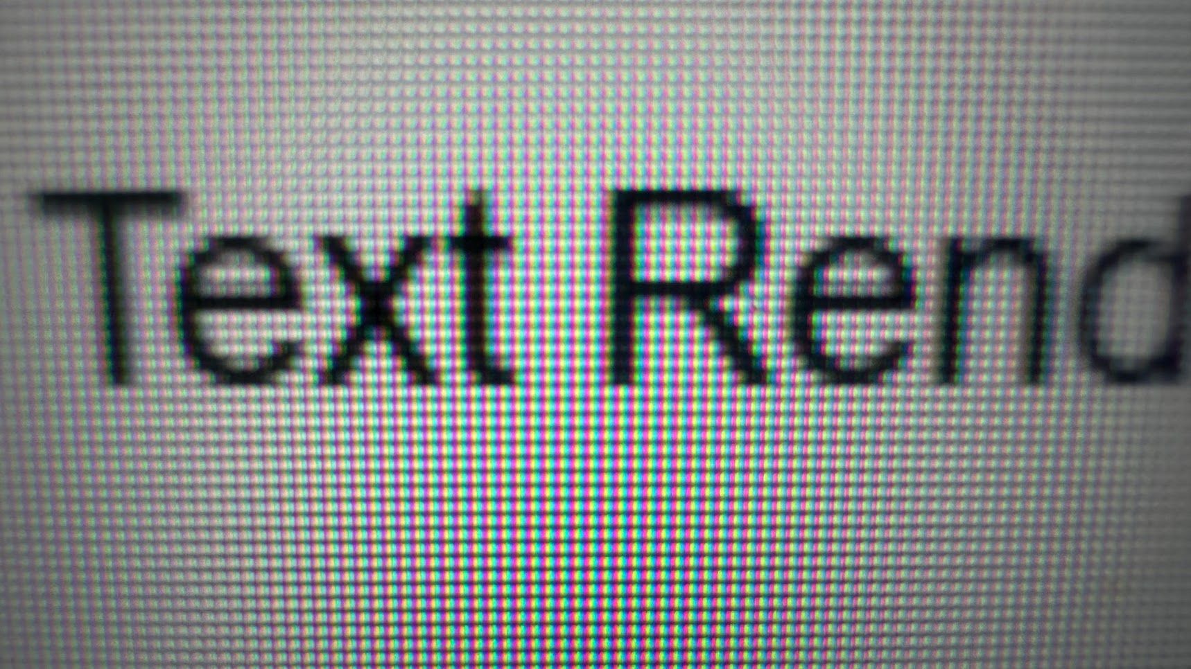 Subpixel rendering of text on an LCD.