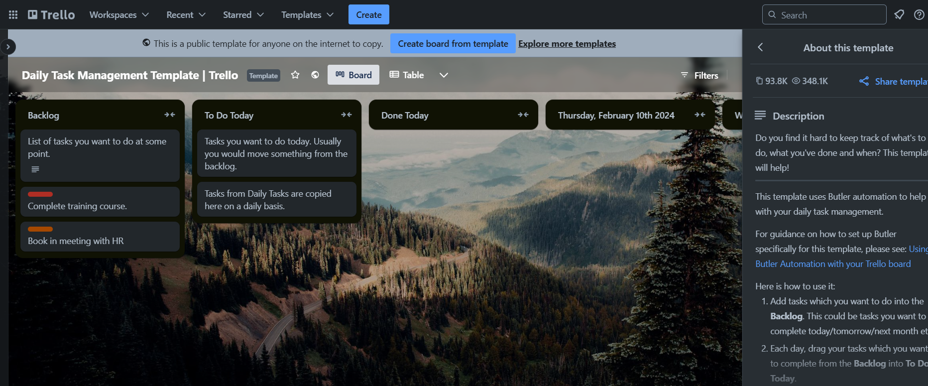 DEMO DEMO DAY MANAGEMENT DAY TREELLO DISPLAGE "back",, "do",, "done today"and more.