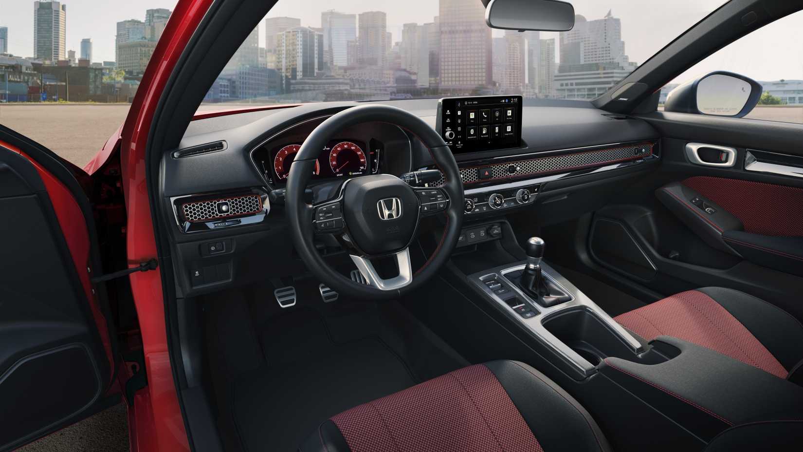 Interior shot of the 2025 Honda Civic Si