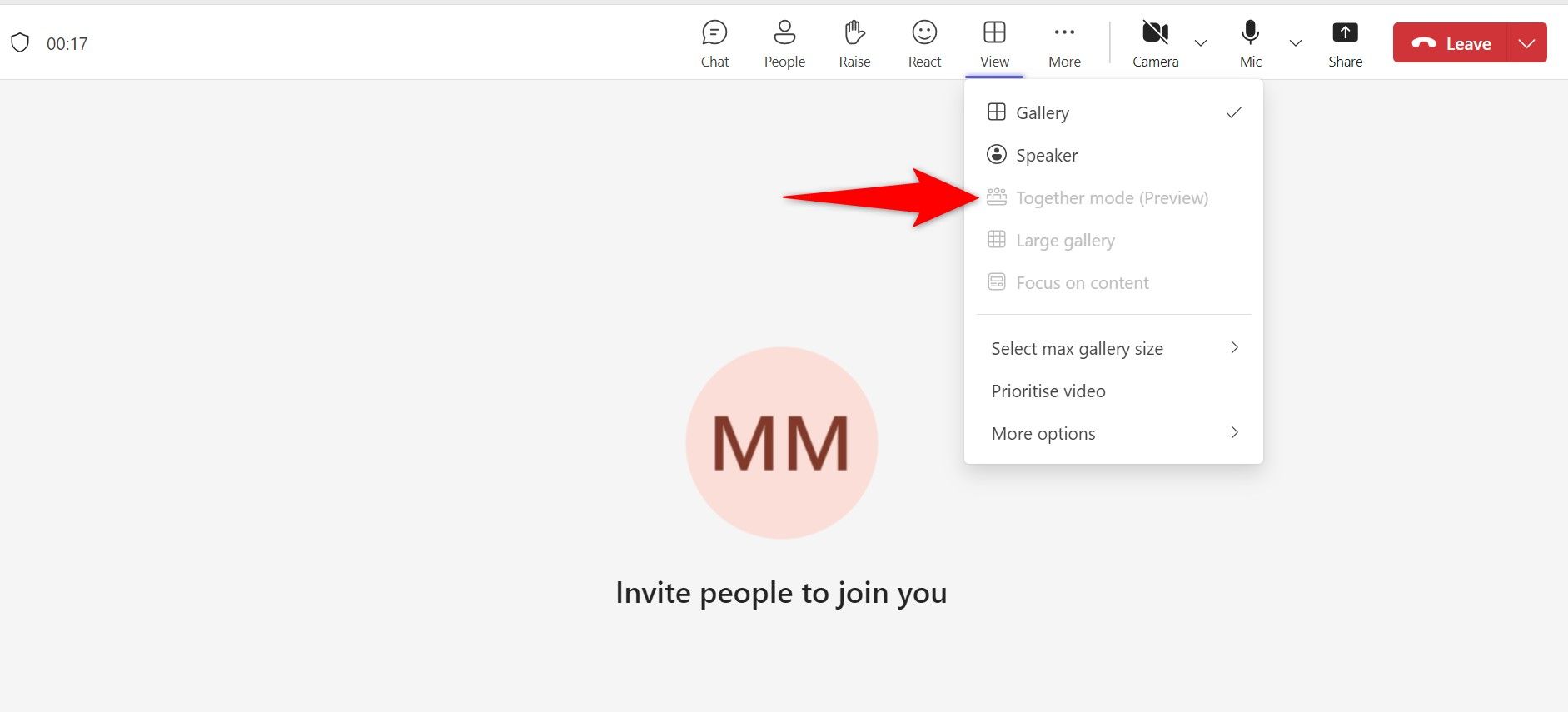 "Mode together" A team meeting was highlighted.