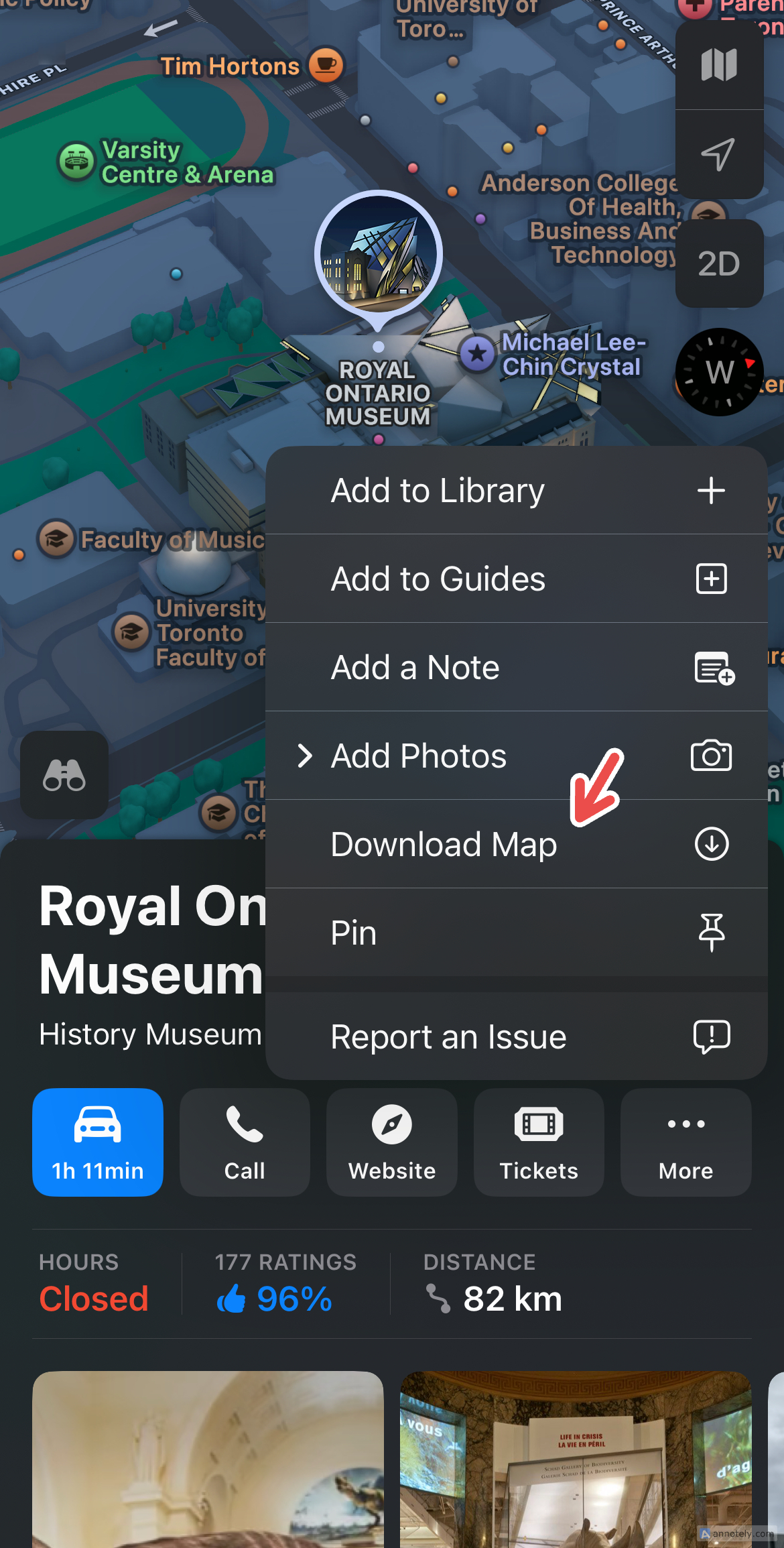Baixando um mapa offline nos mapas da Apple.