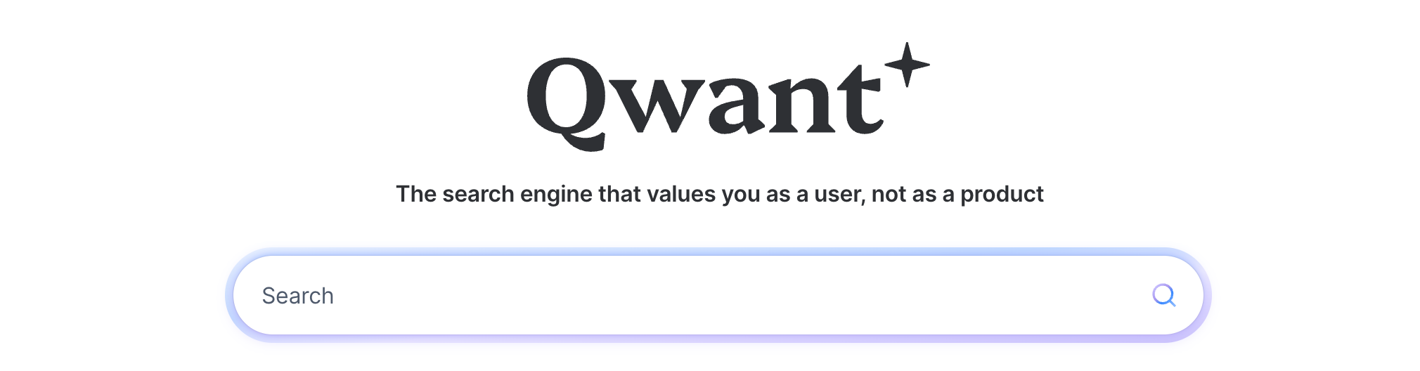 Qwant home page.