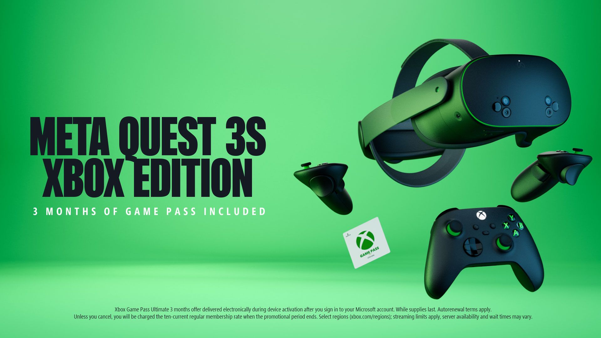 Meta Quest 3S Xbox Edition promo.