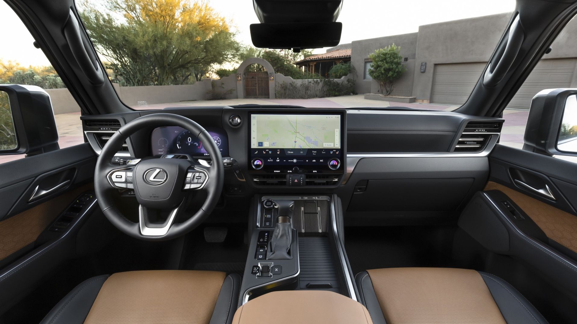 Interior shot of the dashboard in a 2025 Lexus GX