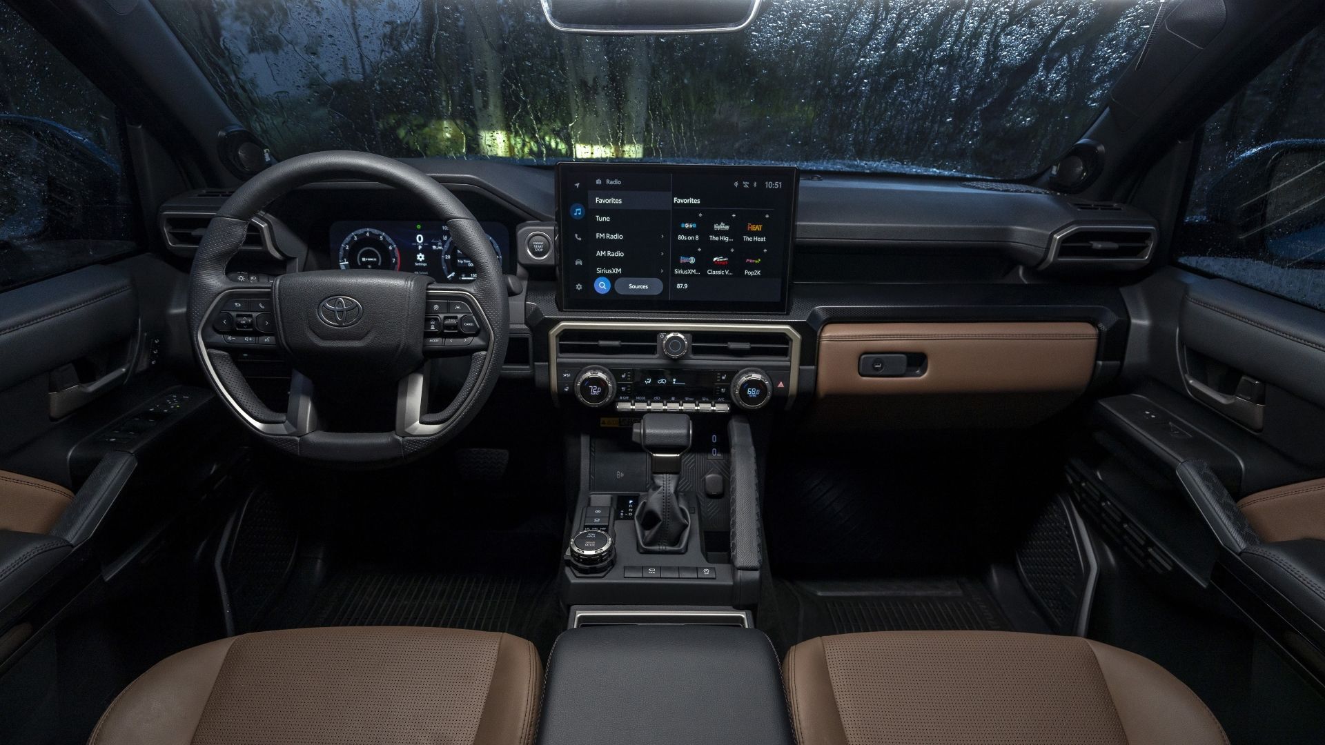 Interior shot of the dashboard in a 2025 Toyota 4Runner