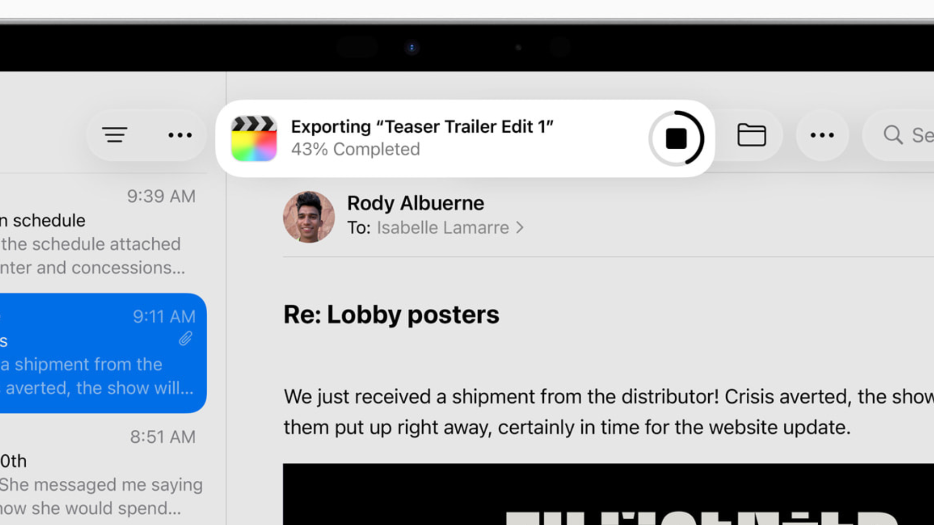 Screenshot of the Background Tasks feature on iPadOS 26.
