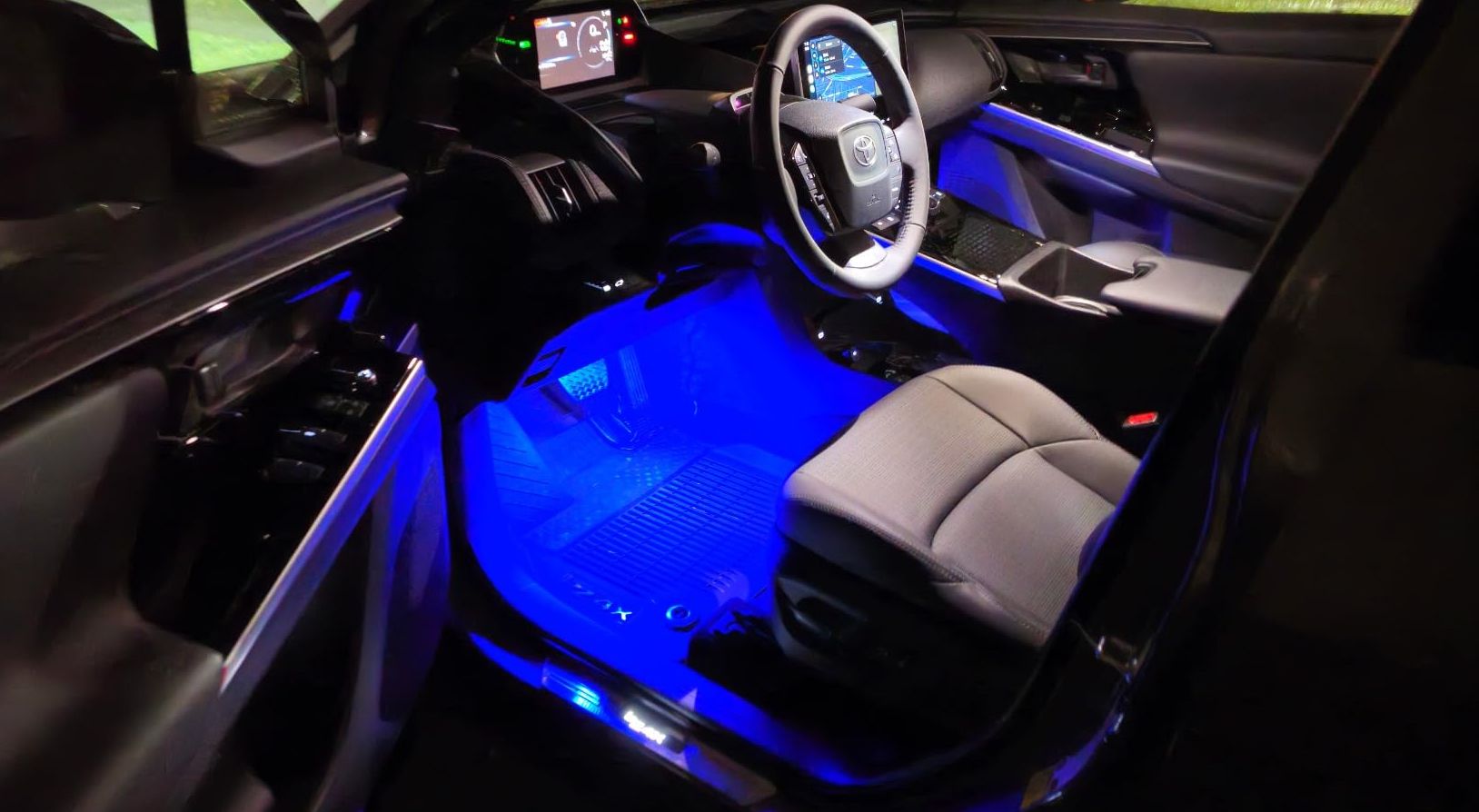 Interior USB LED light installed in a car.