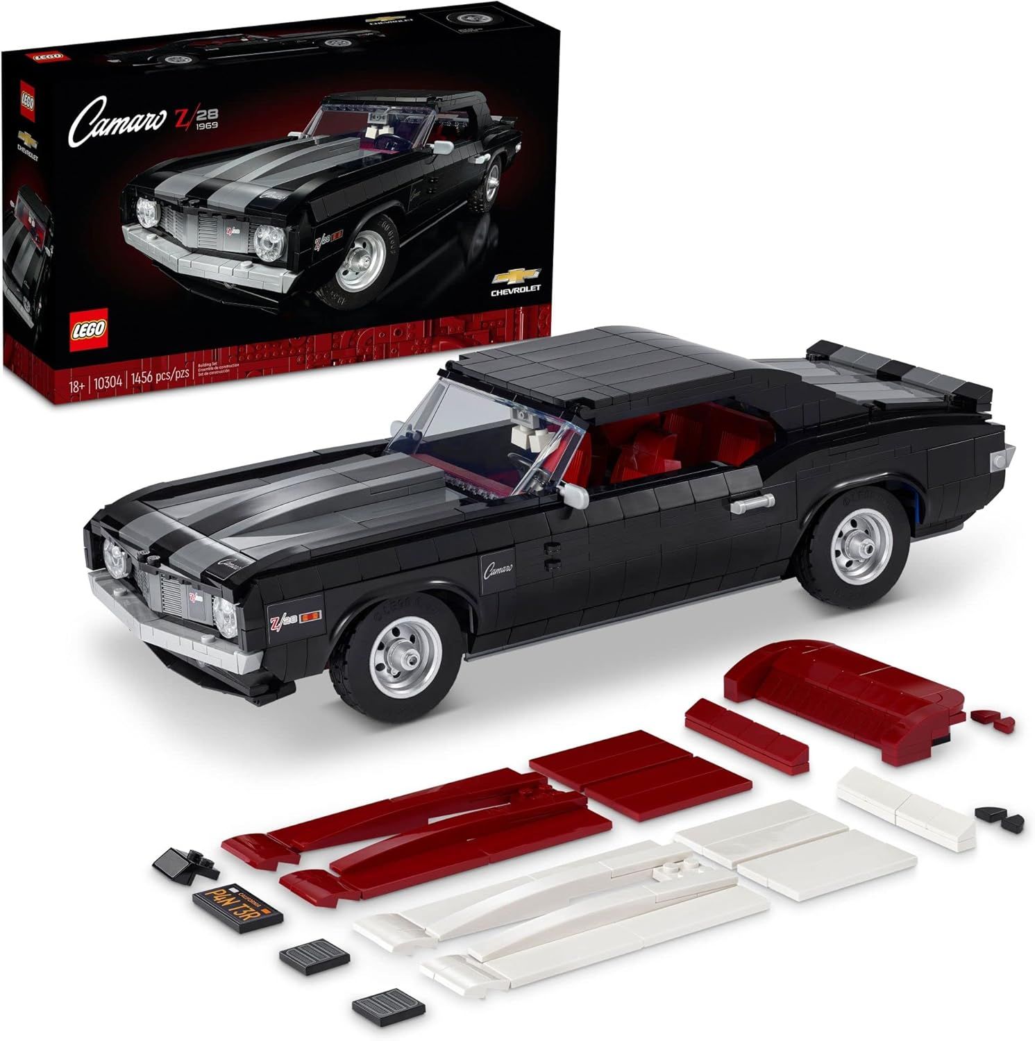 A LEGO Icons 1968 Camaro Z28 kit.