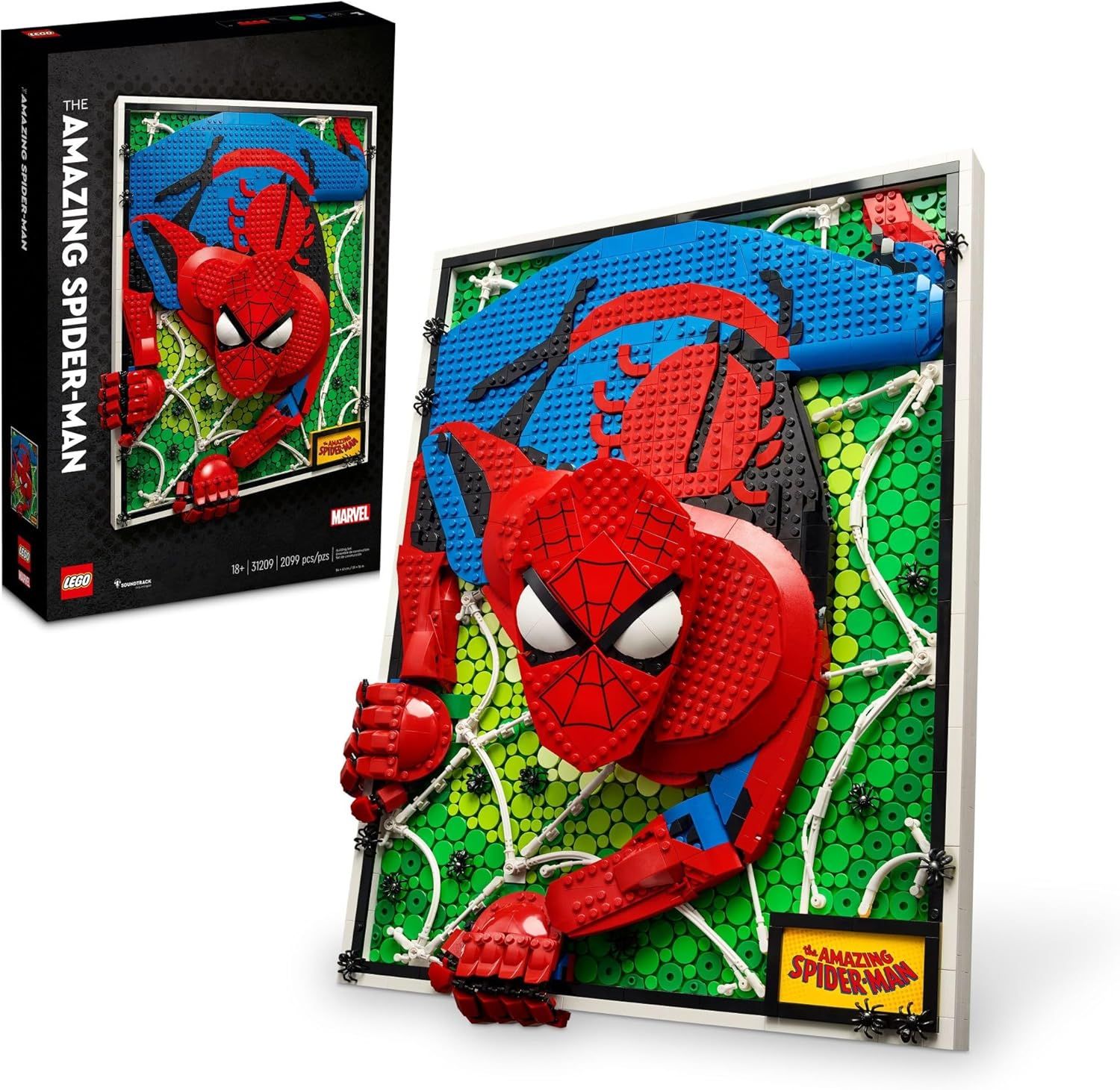 A LEGO Spider-Man poster kit.