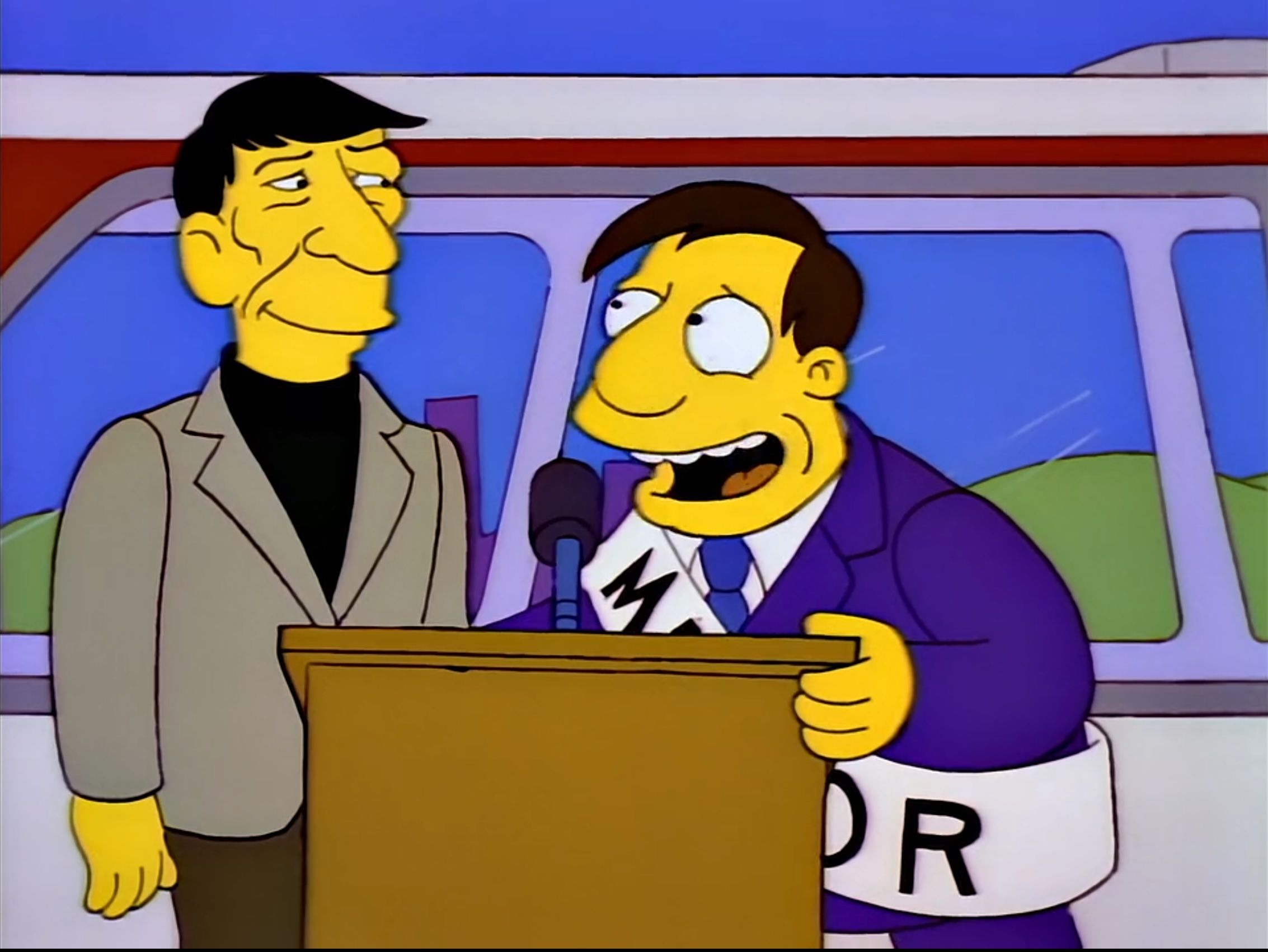 A scene from Marge vs the Monorail.