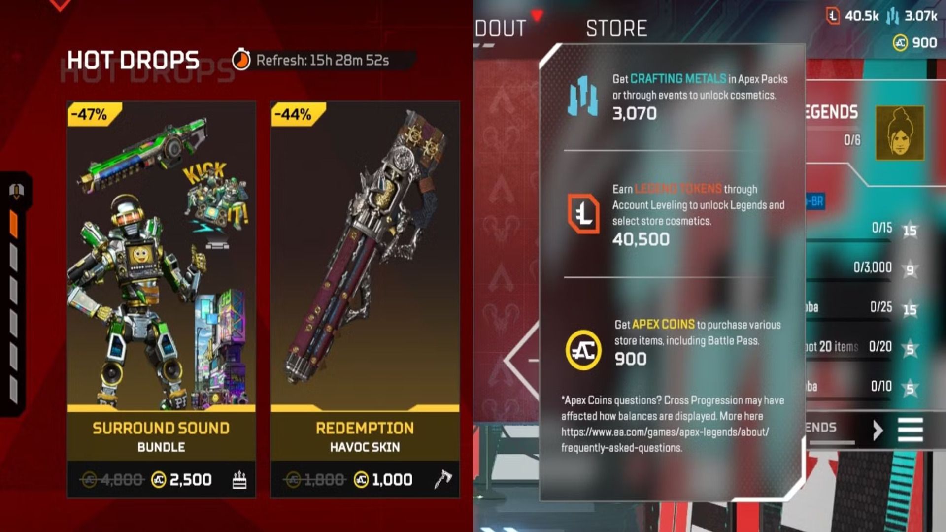 A look at some of the digital currencies in Apex Legends.