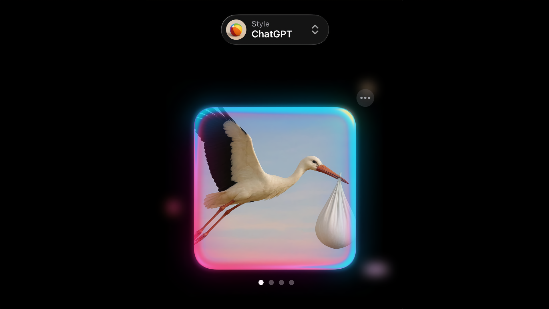 ChatGPT drawing styles in Image Playground on macOS Tahoe.
