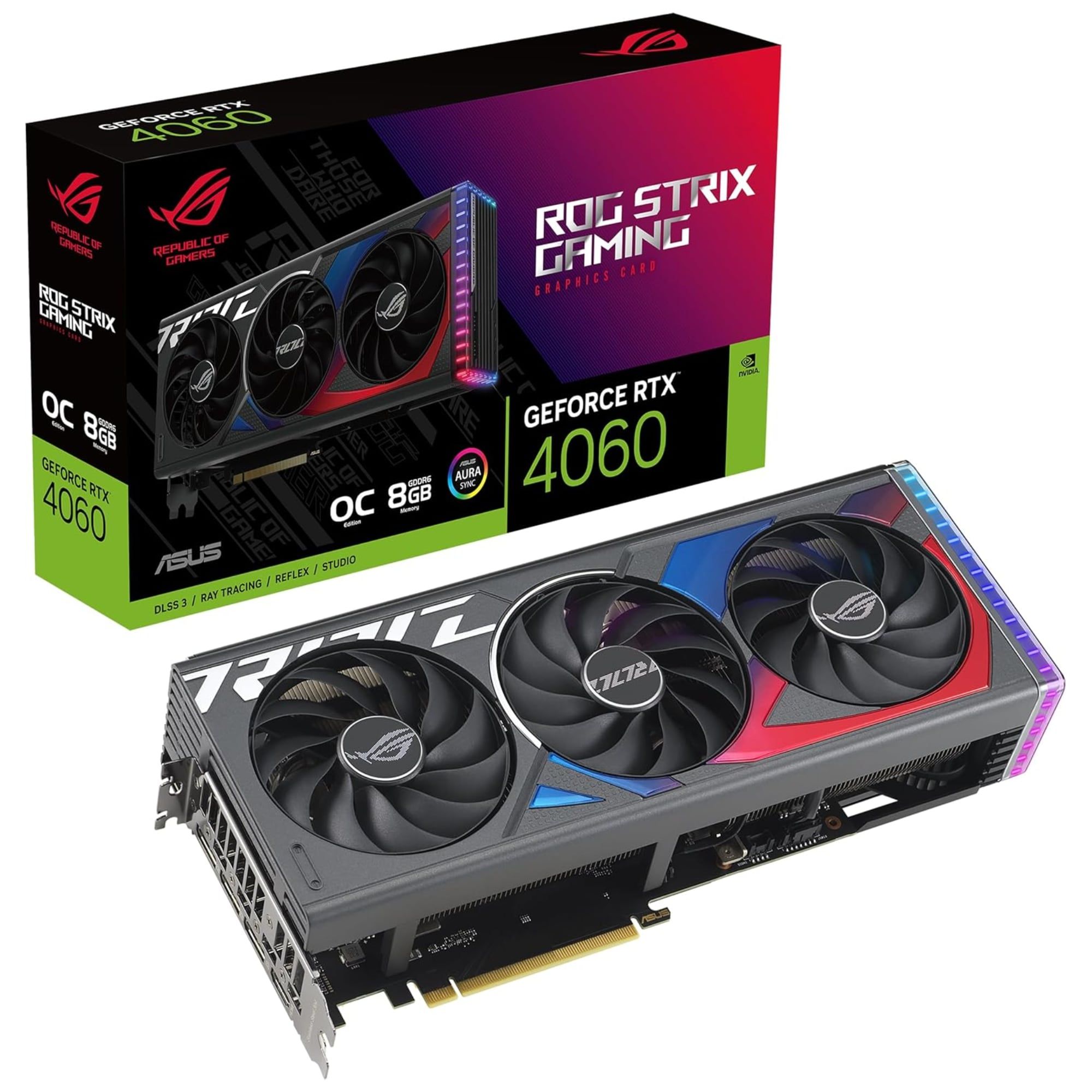 ASUS ROG Strix RTX 4060 Gaming OC Edition Graphics Card GPU.