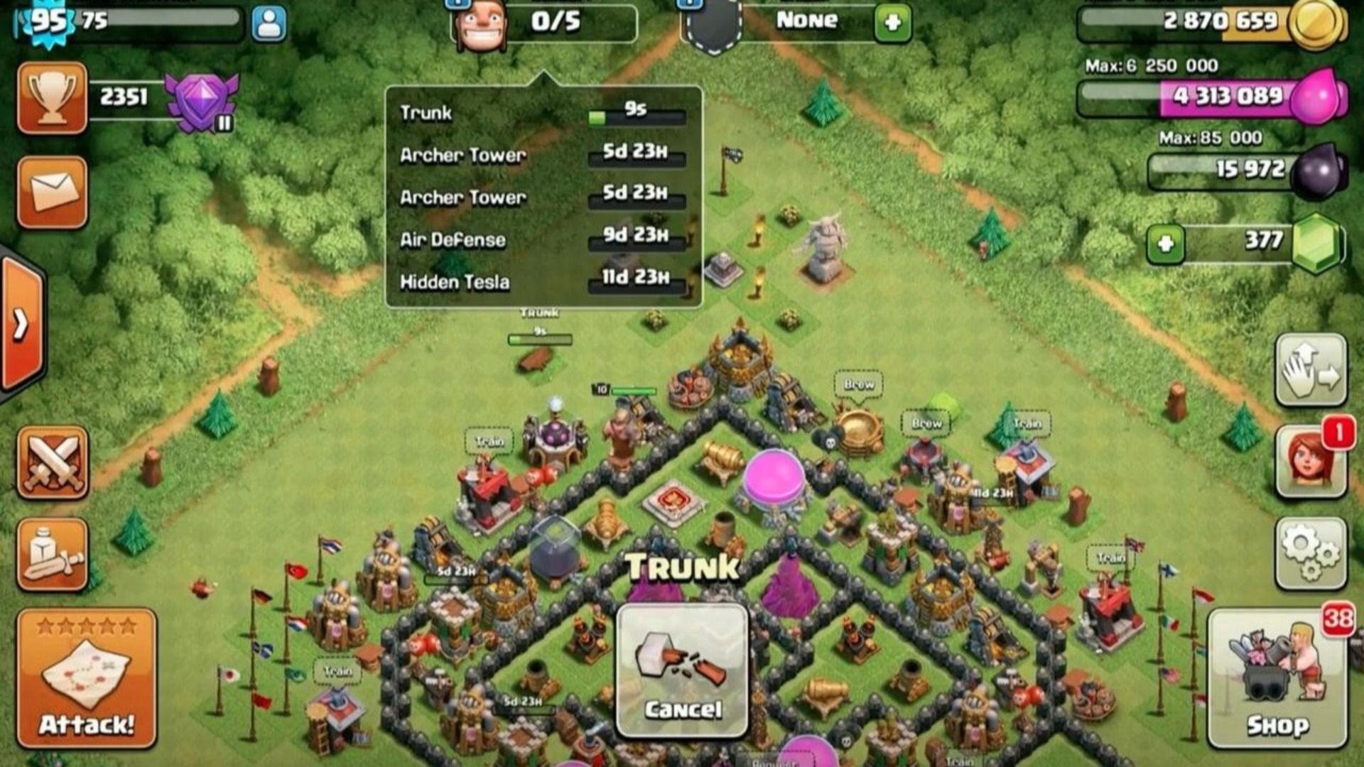 The time-gated mechanics of Clash of Clans in full effect.
