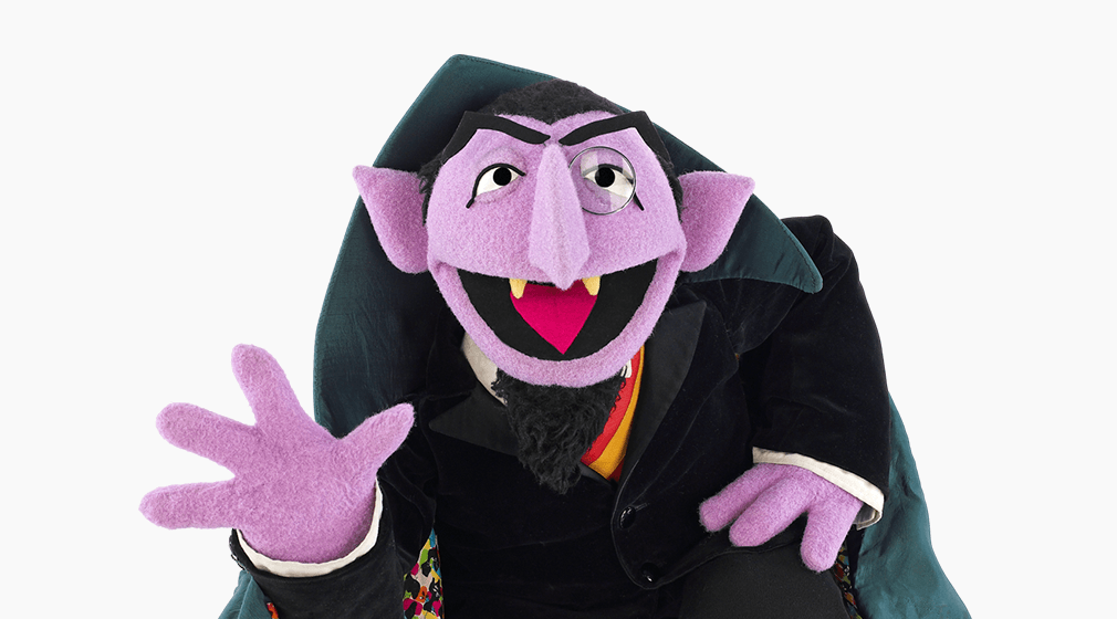 Count Von Count from Sesame Street.