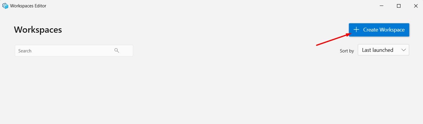Create Workspace option in Workspaces feature.
