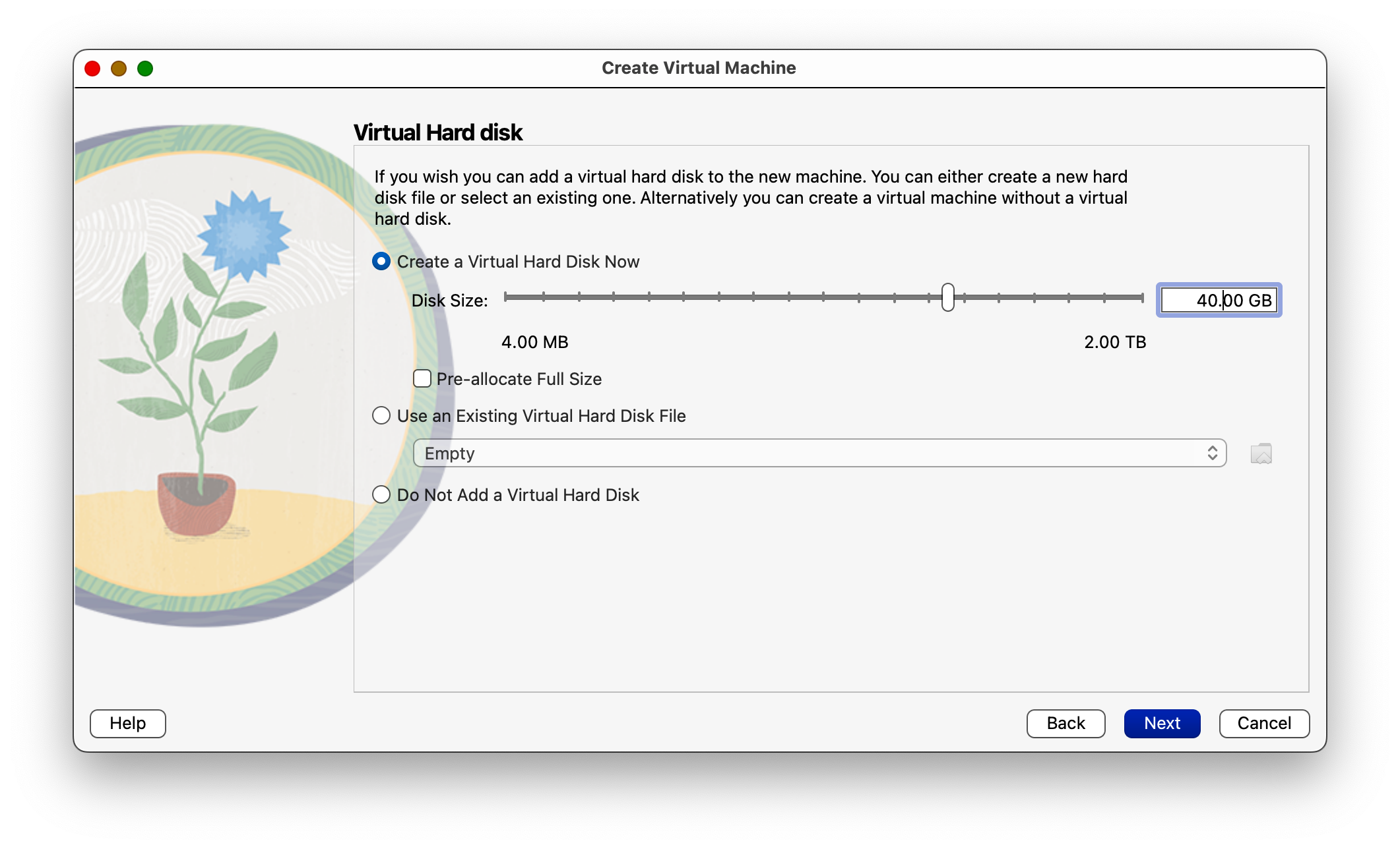 Creating a new virtual hard disk for Windows 11 ARM in VirtualBox.