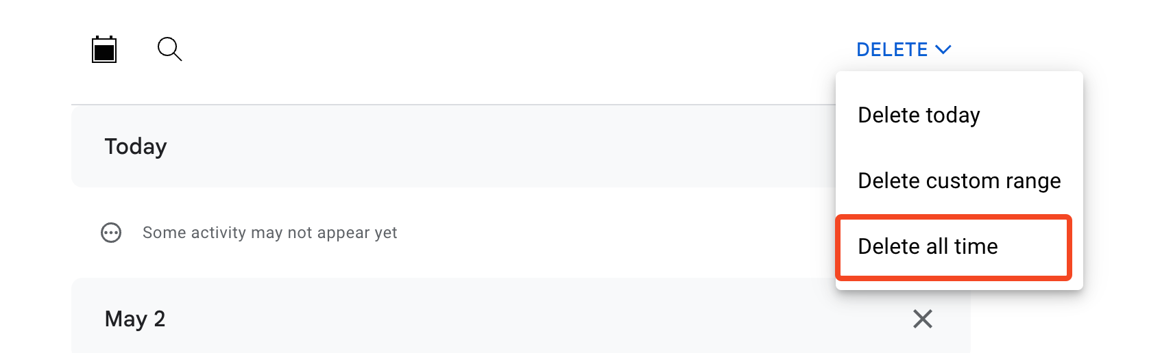 Delete All Time Watch History.