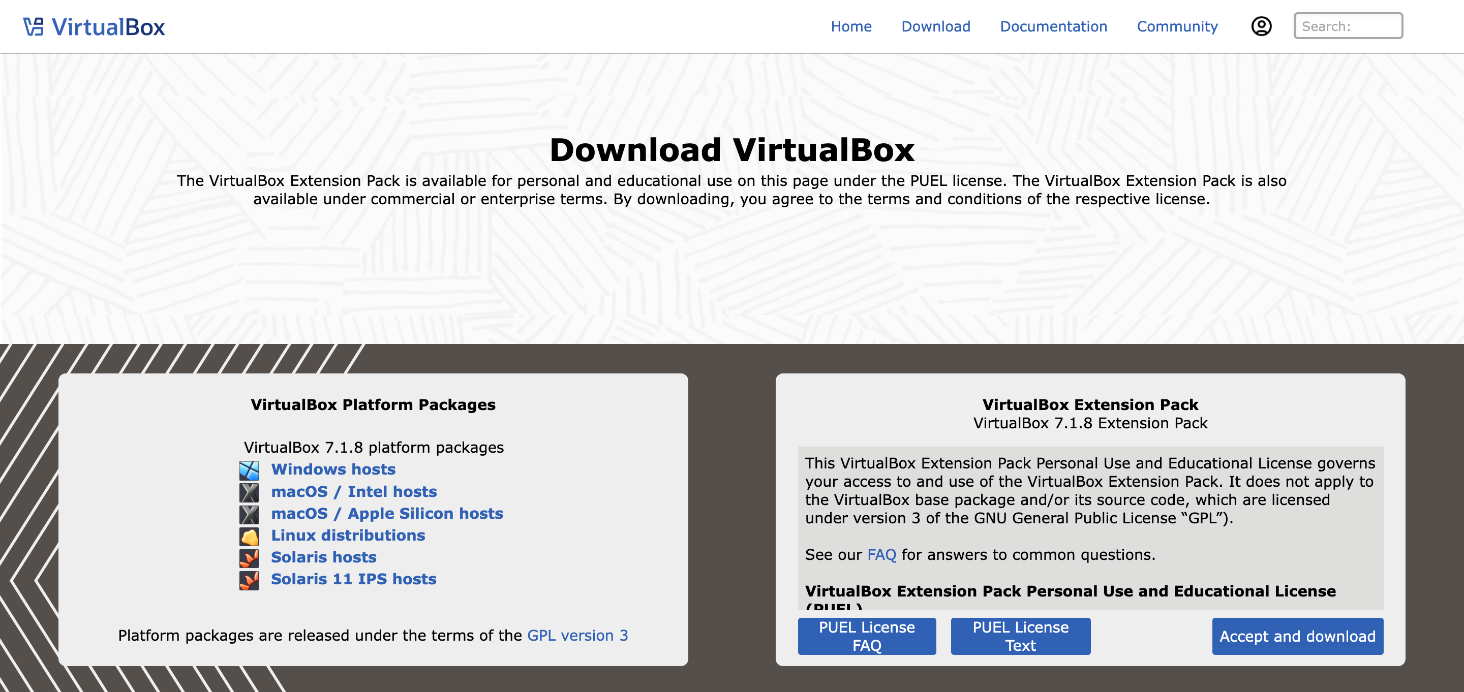 Downloading VirtualBox for Apple Silicon Hosts.
