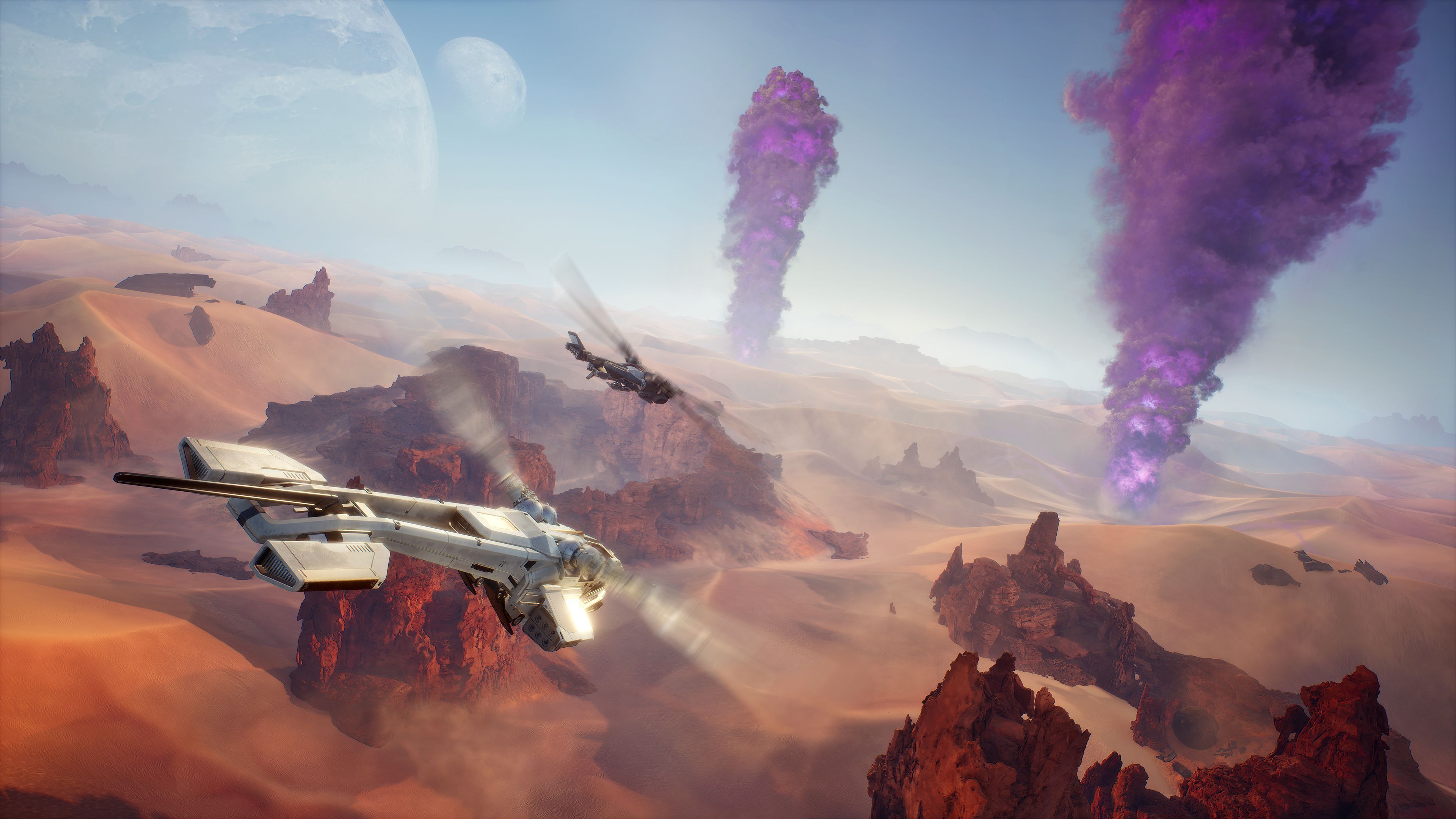 The Deep Desert from above in Dune: Awakening.
