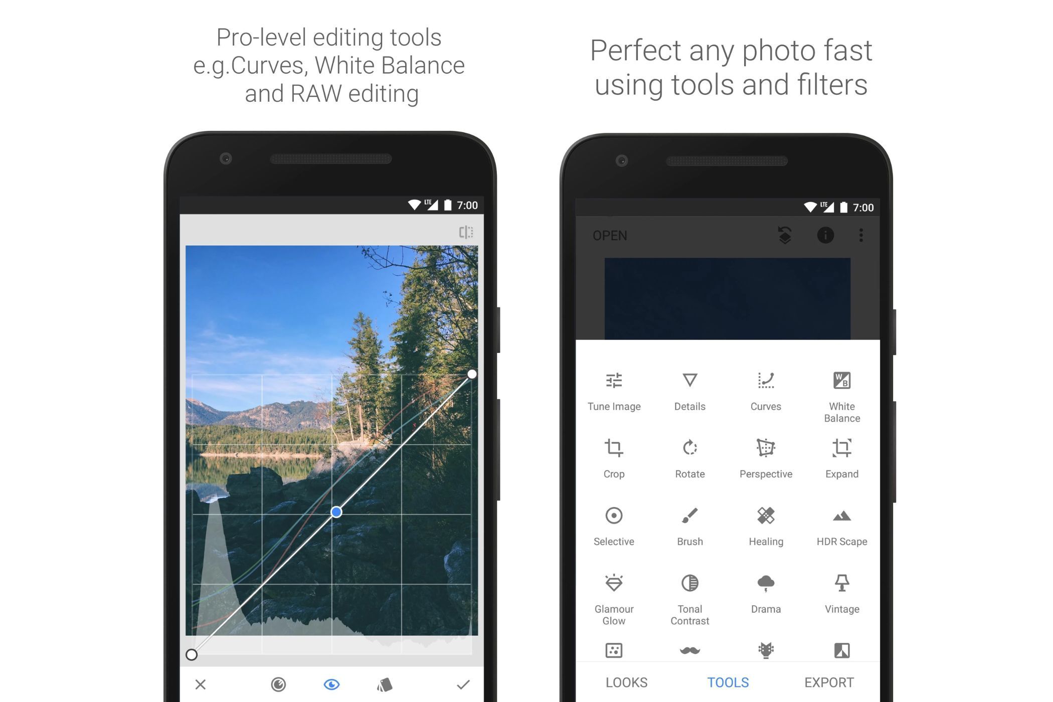 Features of Google Snapseed