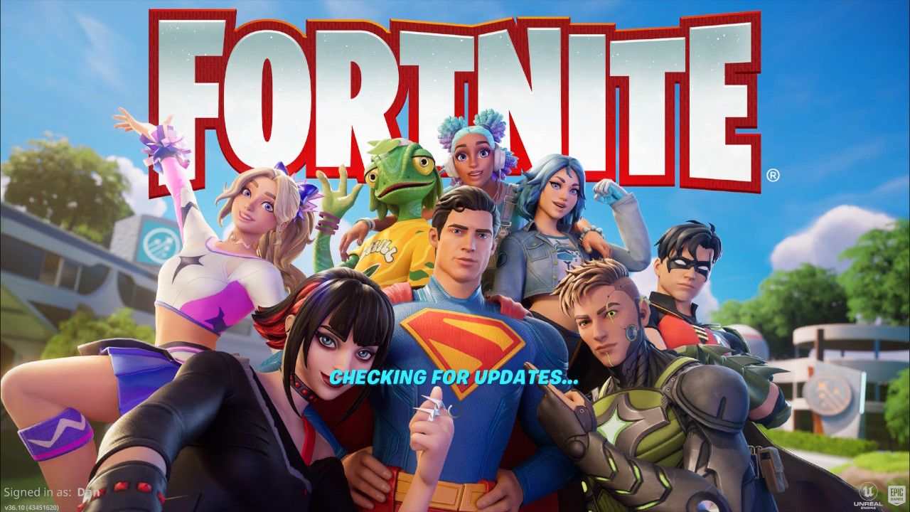 Fortnite checking updates.
