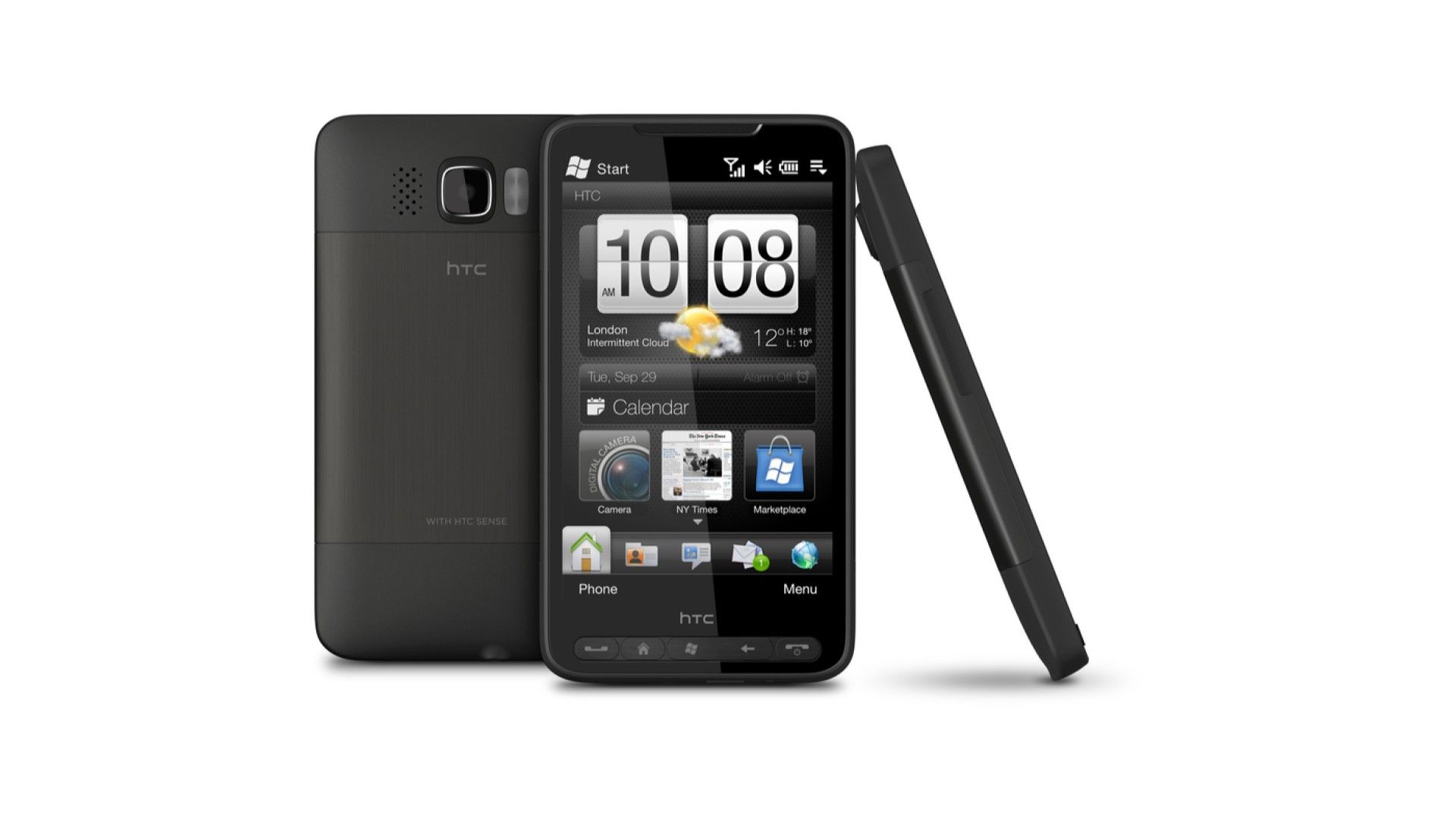 An HTC HD2 smartphone.