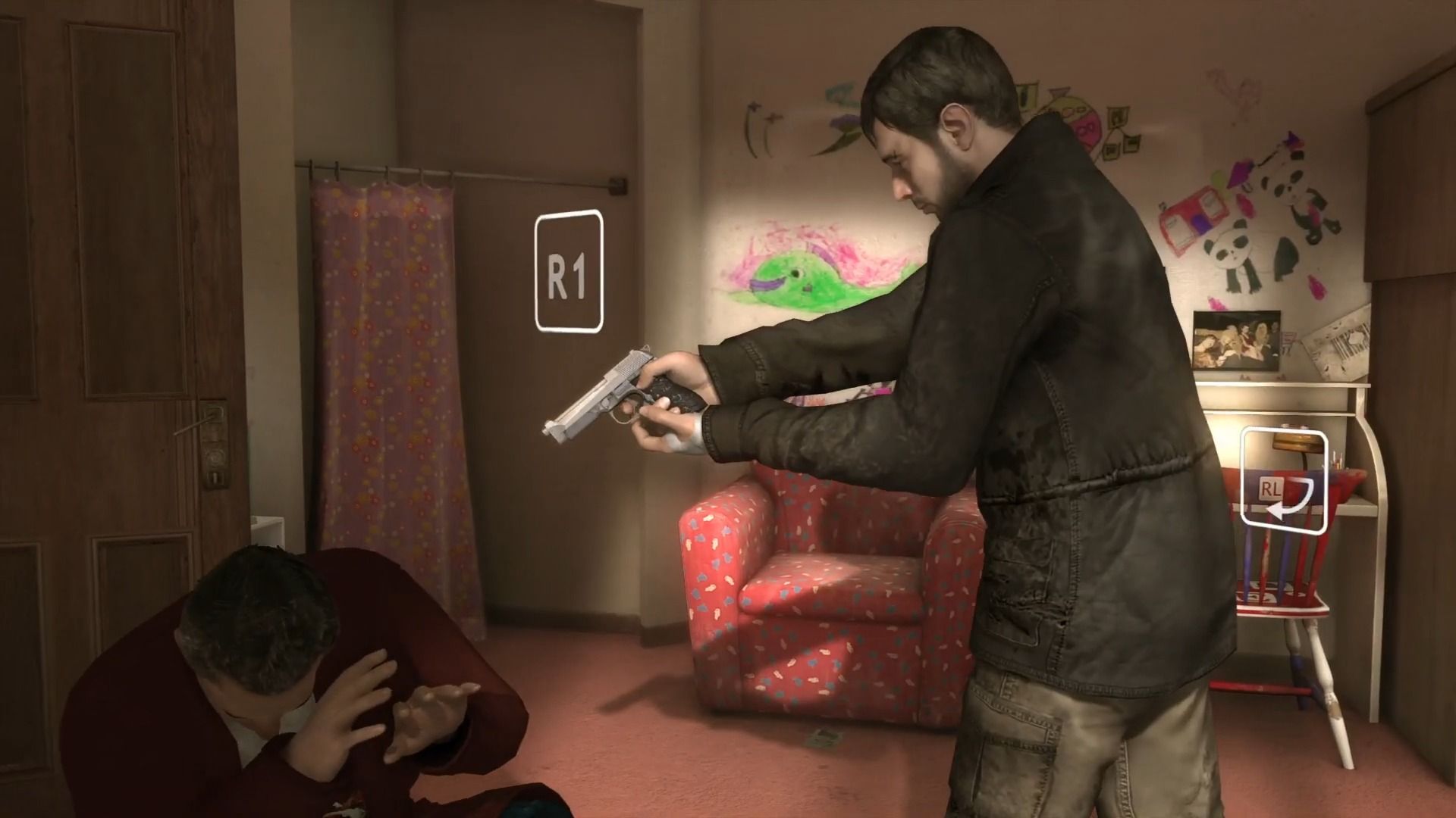 Ethan deciding if he should kill a man or not in Heavy Rain.