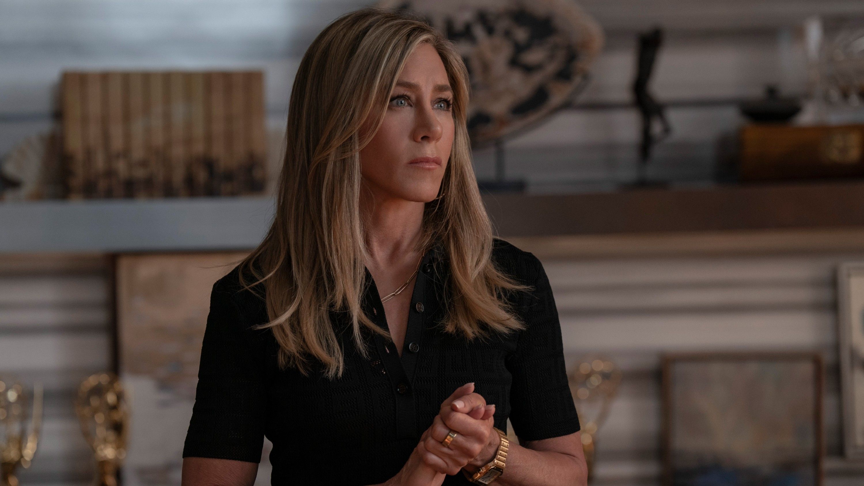 Jennifer Aniston na quarta temporada do show da manhã.