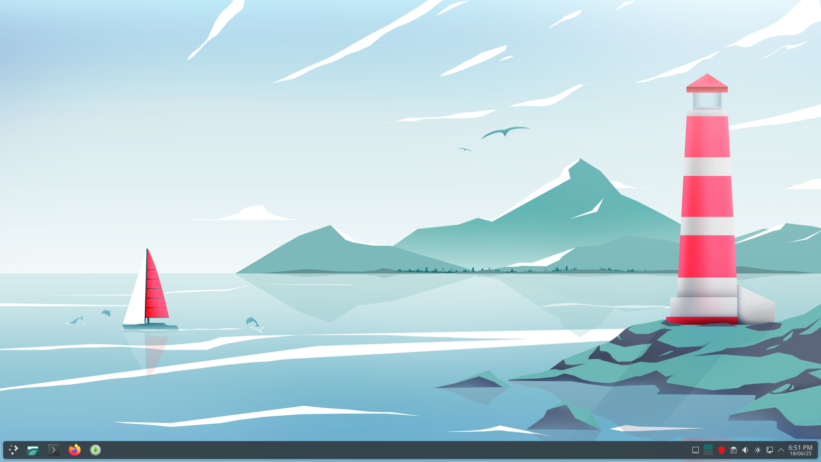 Manjaro desktop overview.