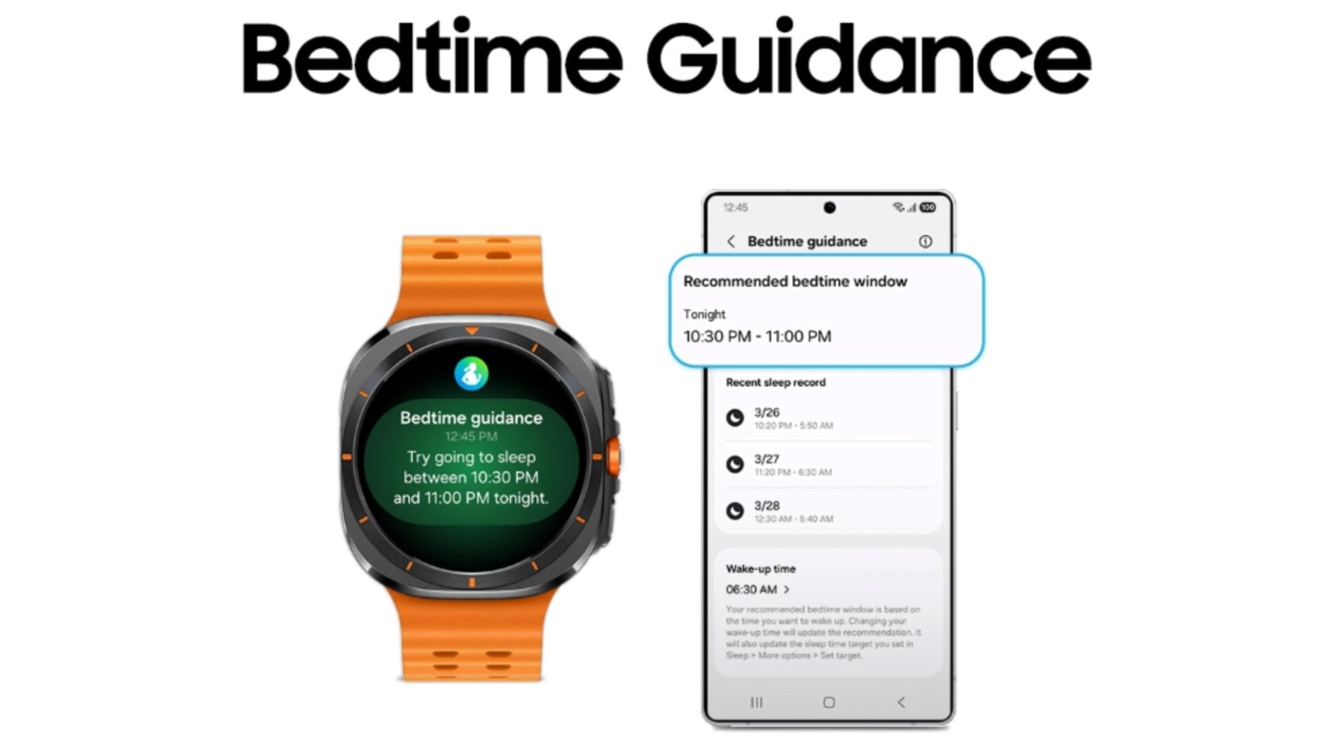 New bedtime feature for the Galaxy Watch Ultra.