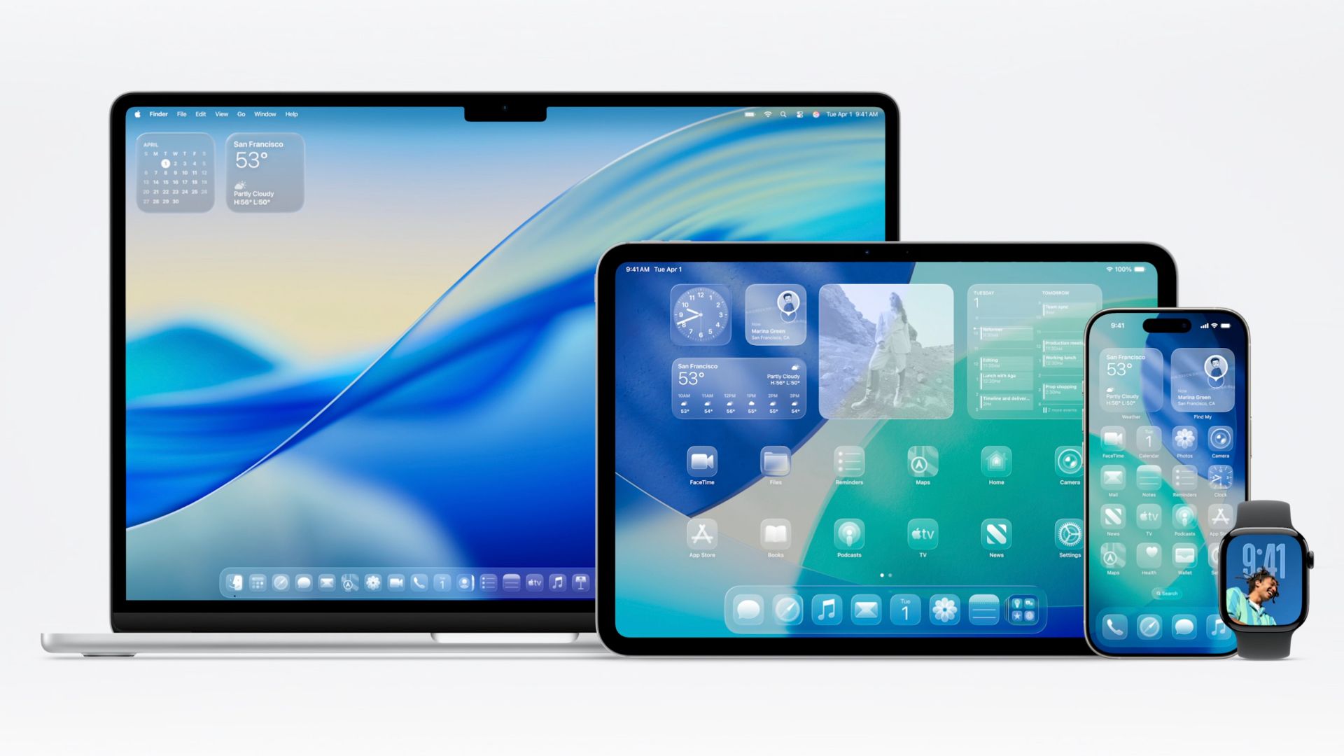 Apple's liquid glass ui on Macos 26, iPad and iPhone