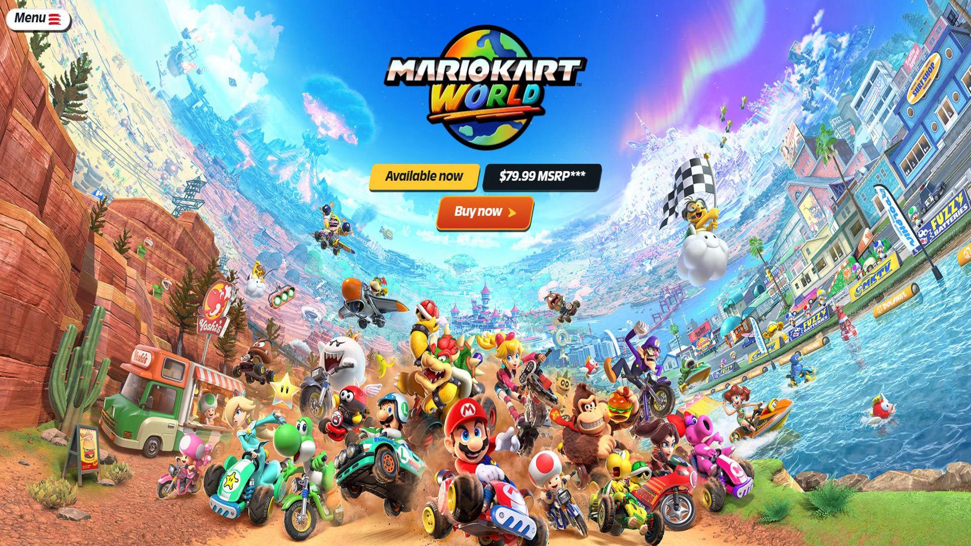 A screenshot showing Mario Kart World and its price.