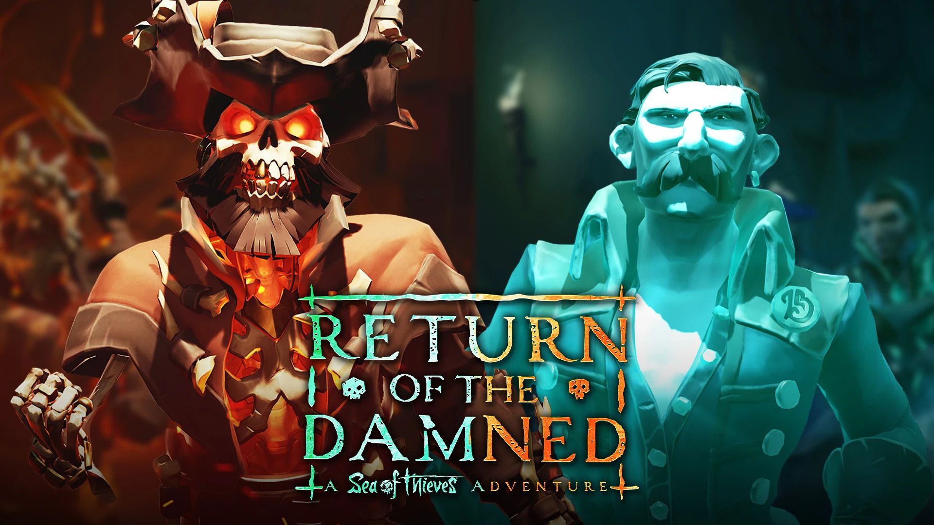 A promo image for the Return of the Damned Adventure in Sea of Thieves.