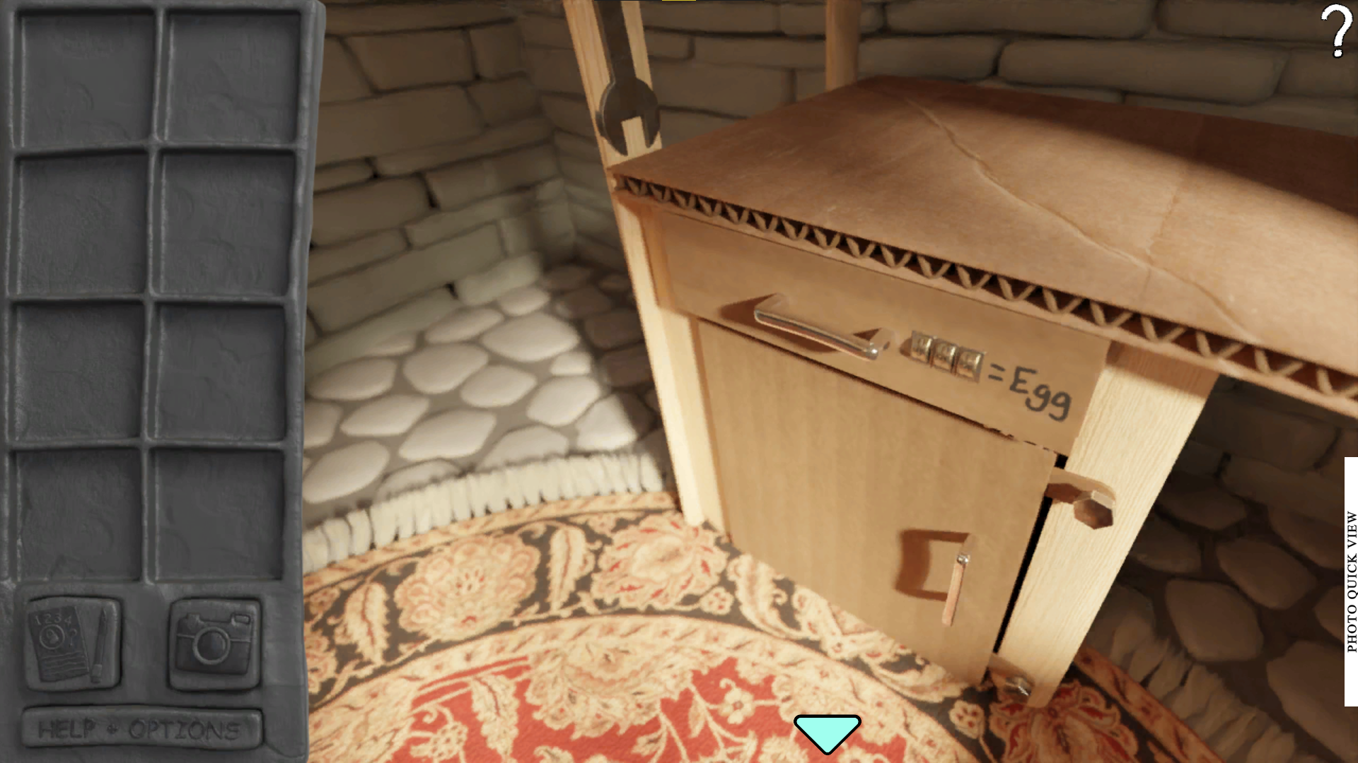 Solving the egg puzzle in Escape From Castle Claymount.