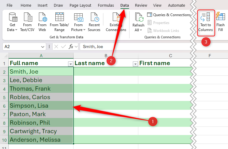 How to Split Data Into Multiple Columns in Excel