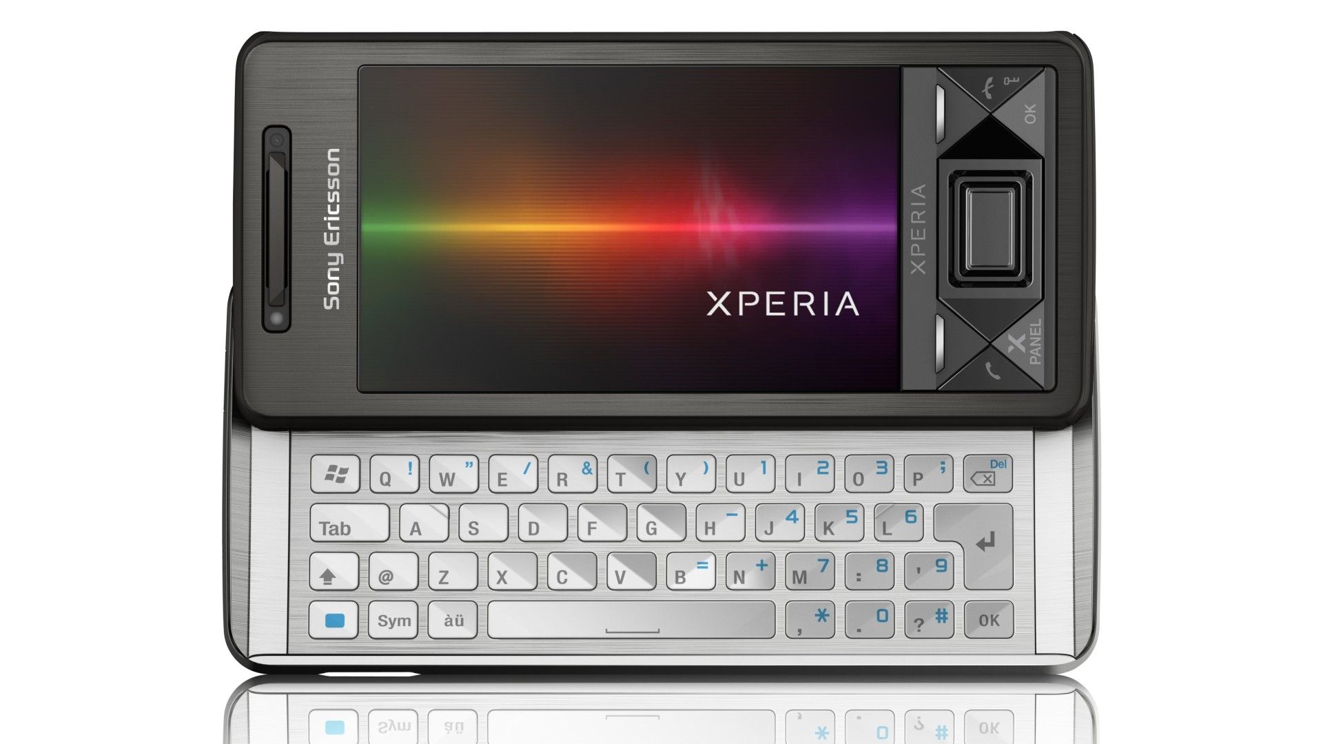 A Sony Ericsson Xperia X1 smartphone.