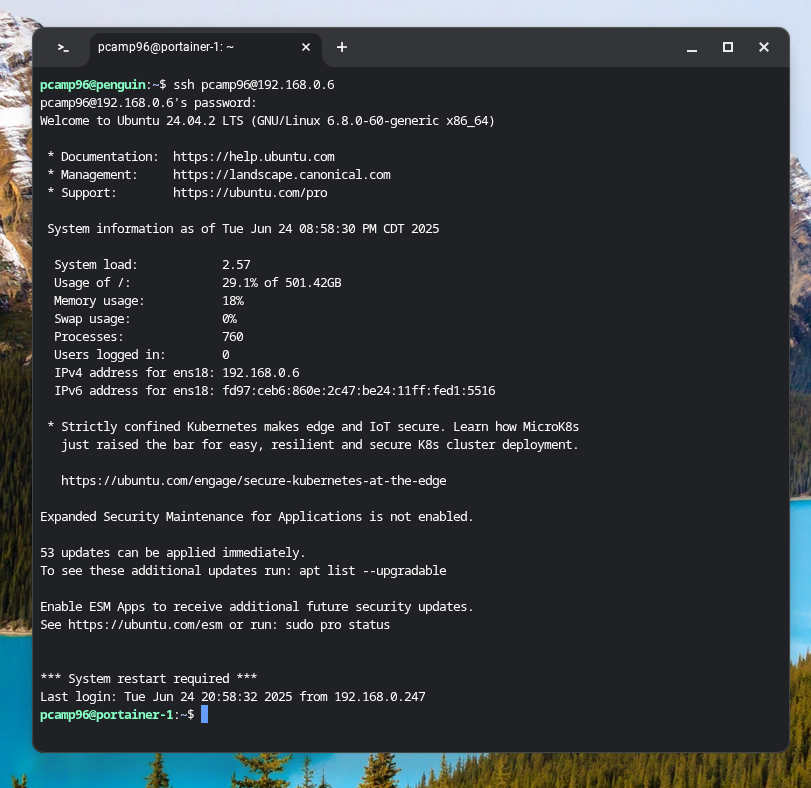 SSH into a server from ChromeOS Linux terminal.