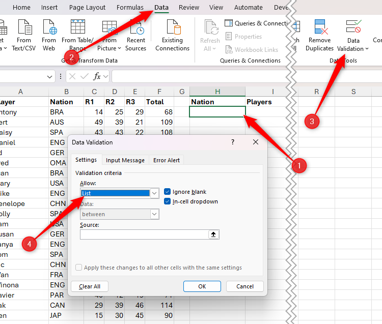 How to Create a Drop-Down List from a Column of Data in Excel