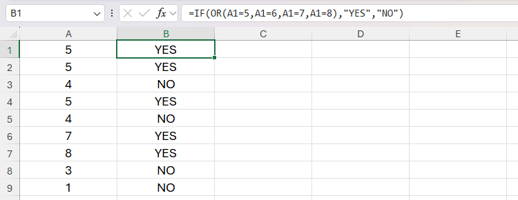 Curly brakes can also be used to shorten formulas when using logical functions.