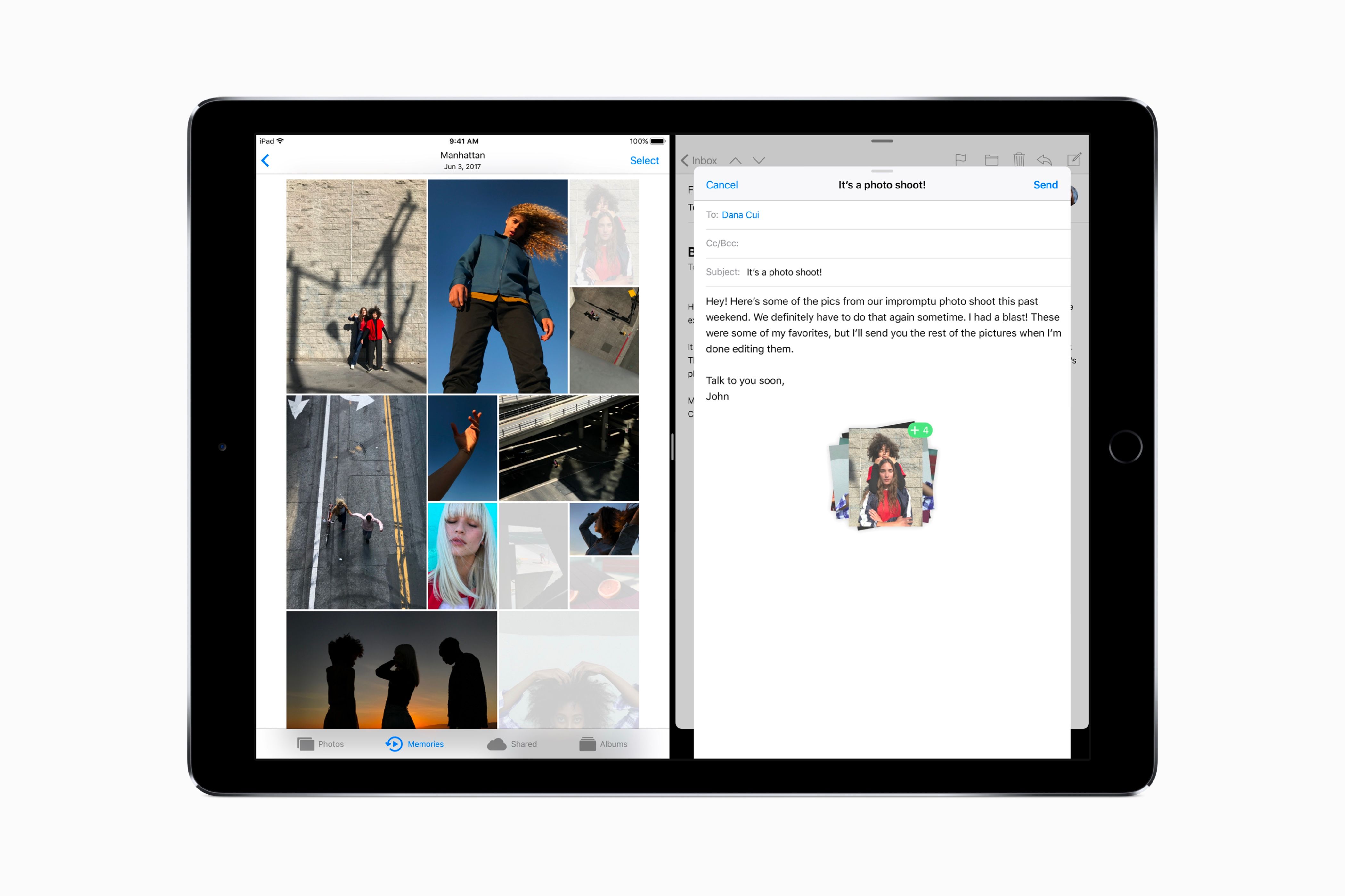Drag and drop being shown on an iPad running iOS 11.