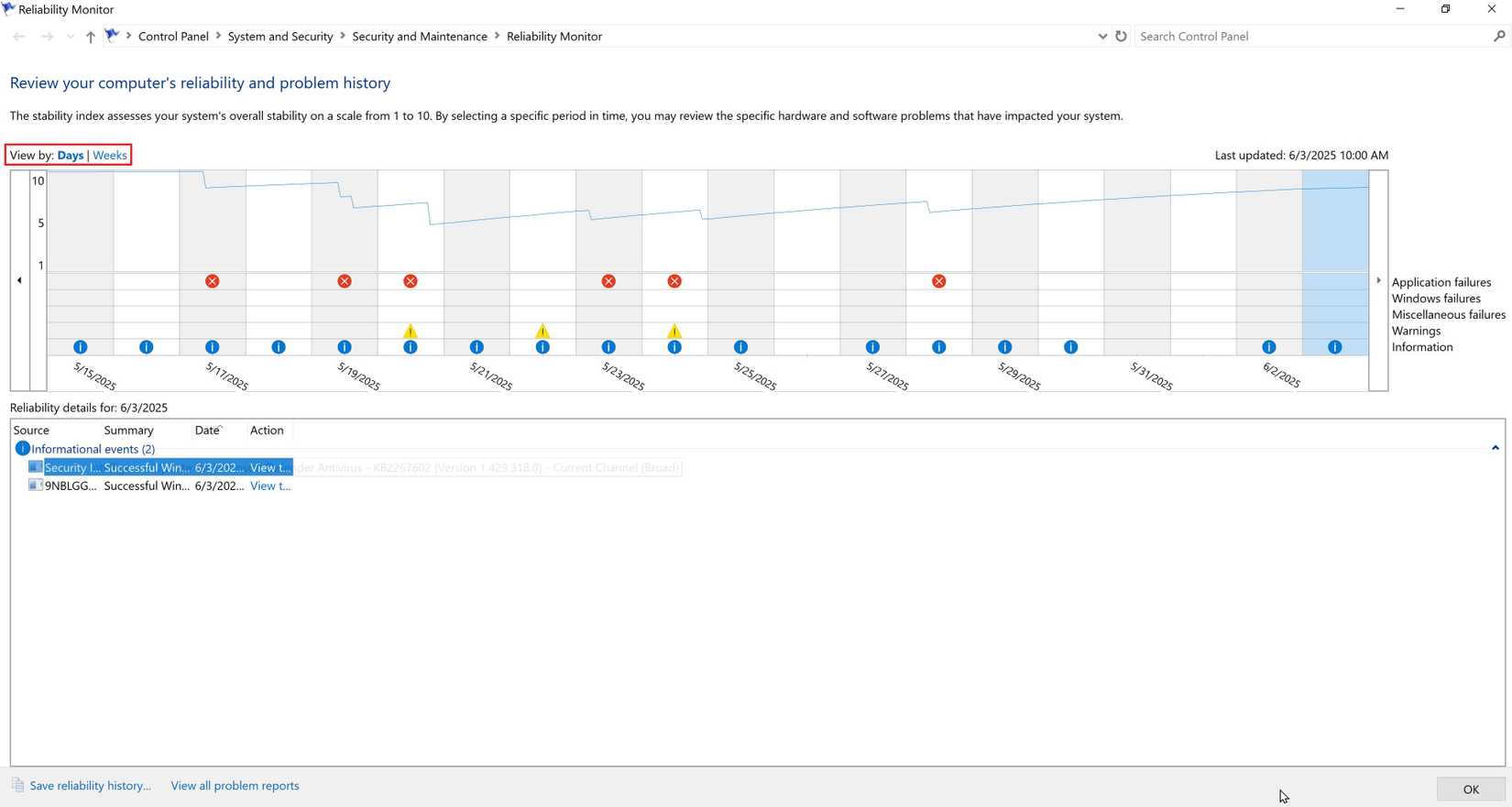 Windows Relrease Chart How to Use Windows Reliability Monitor
