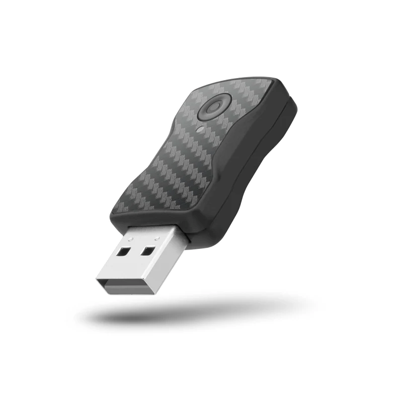 The Aluratek Android Auto and Apple Carplay Wireless USB adapter. 