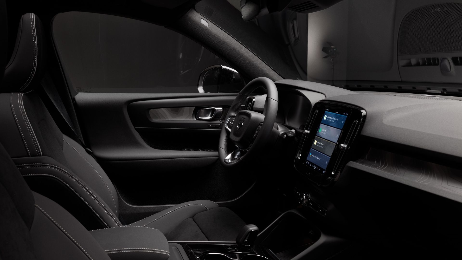 Interior shot of the dashboard in a 2025 Volvo XC40