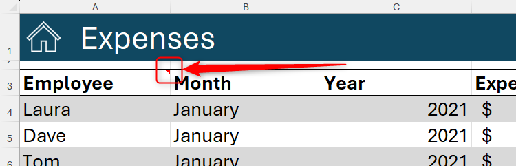 Thẻ Ghi chú trong Excel Một ô trong Excel với thẻ ghi chú ở góc.