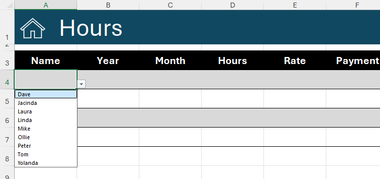 Danh sách thả xuống trong Excel Một danh sách thả xuống trong Excel được tạo bằng Data Validation.